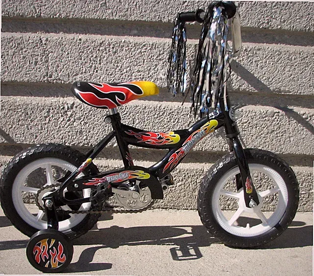 12" BOY'S BIKE BLACK EVA TIRES TRAINING WHEELS 3 TO 5 YEARS OLD KIDS!