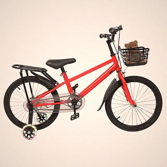 Bicycle Kid Bike w/ Training Auxiliary Wheel For 6-8 Years Old Children 18 Inch