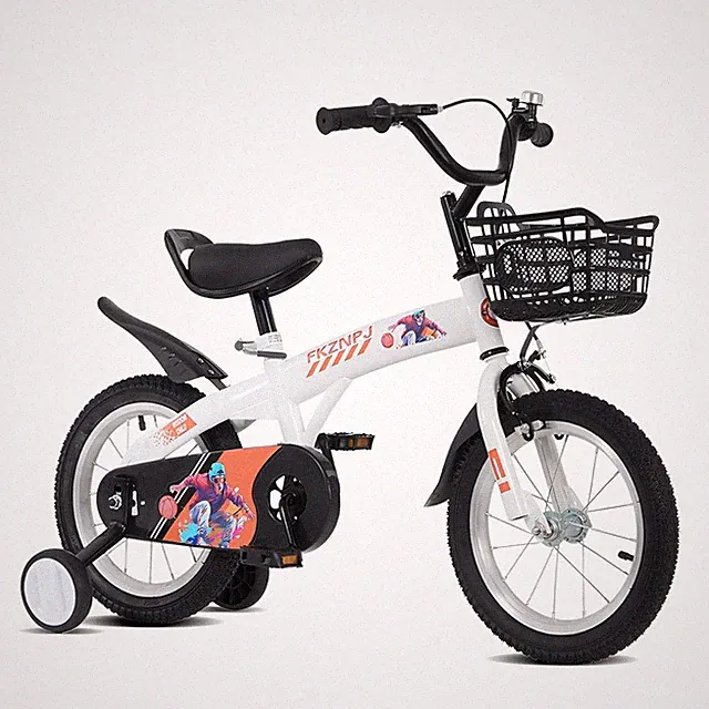FKZNPJ 18 Inch Kids Bike, Training Wheels & Stand, Adjustable Seat, Ages 5-10