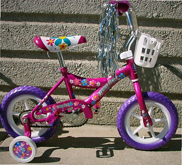 NEW PURPLE 12" GIRLS BIKE EVA TIRES TRAINING WHEELS 3 TO 5 YEARS OLD KIDS!